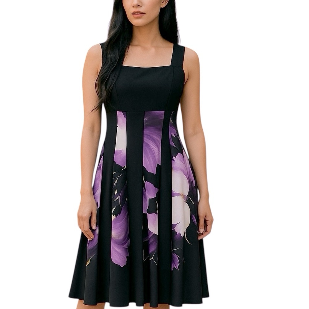 R & M Collection  Fit & Flare Design  Multi Colors Sz 14